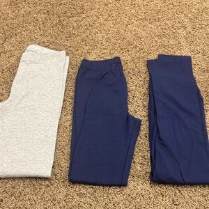 NWOT Kids Navy and Gray Leggings Set